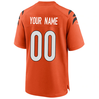 Custom C.Bengals Orange Stitched Vapor Elite Football Jerseys