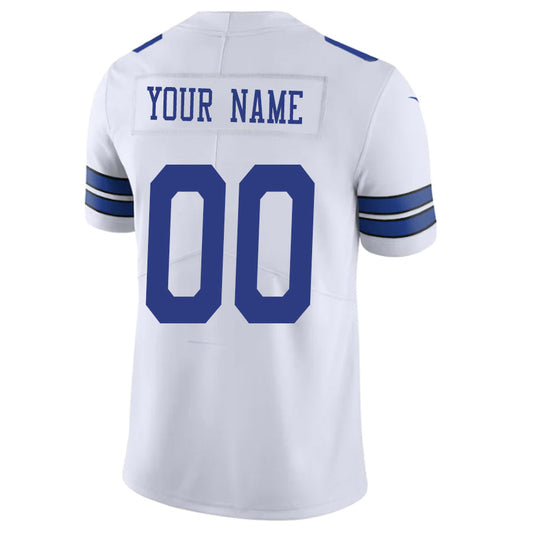 Custom D.Cowboys White Game Football Jerseys  -Stitched American Football Jerseys