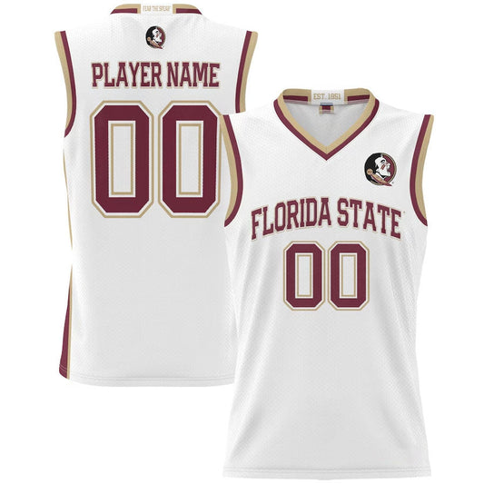 Custom F.State Seminoles NIL Lightweight Basketball Jersey - White American College Jerseys