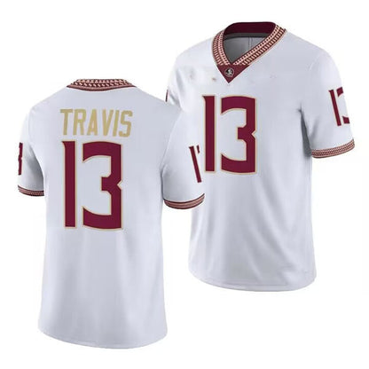 F.State Seminoles #13 Jordan Travis Player White Game Jersey -Stitched College Jerseys