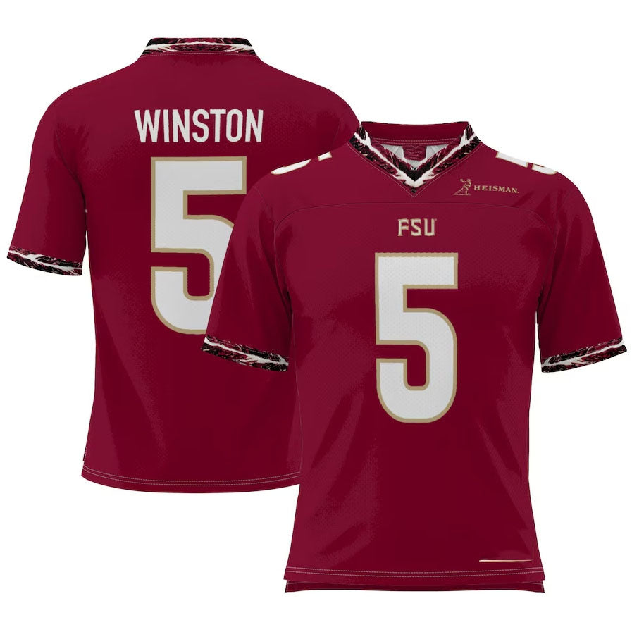 F.State Seminoles #5 Jameis Winston Player Heisman Football Jerseys – Garnet American College Jerseys