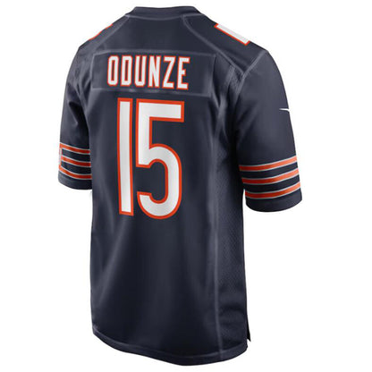 C.Bears #15 Rome Odunze Navy Player Game Football Jerseys