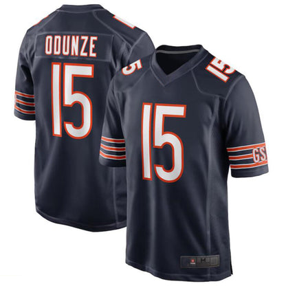 C.Bears #15 Rome Odunze Navy Player Game Football Jerseys