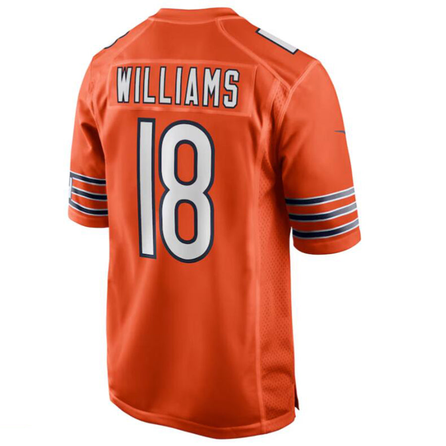 C.Bears #18 Caleb Williams Orange Player Game Football Jerseys