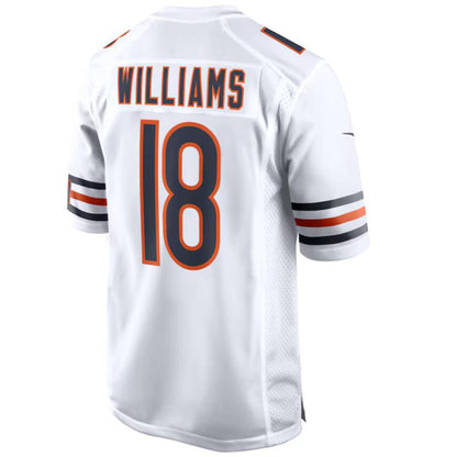 C.Bears #18 Caleb Williams White Player Game Football Jerseys