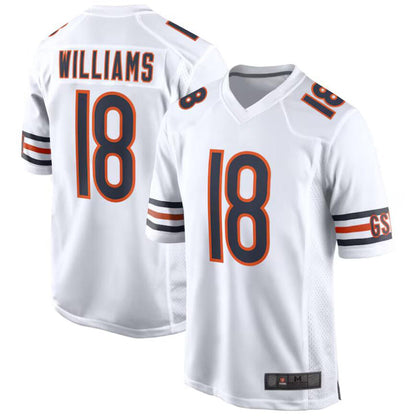 C.Bears #18 Caleb Williams White Player Game Football Jerseys