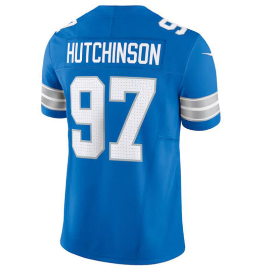 D.Lions #97 Aidan Hutchinson Player Blue Vapor F.U.S.E. Limited Stitched Football Jerseys