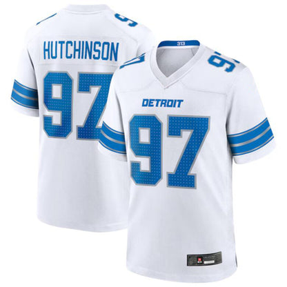 D.Lions #97 Aidan Hutchinson Player White Vapor F.U.S.E. Limited Football Jerseys