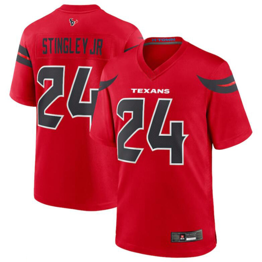 H.Texans #24 Derek Stingley Jr. Player Red Alternate Game Jersey Stitched Jerseys