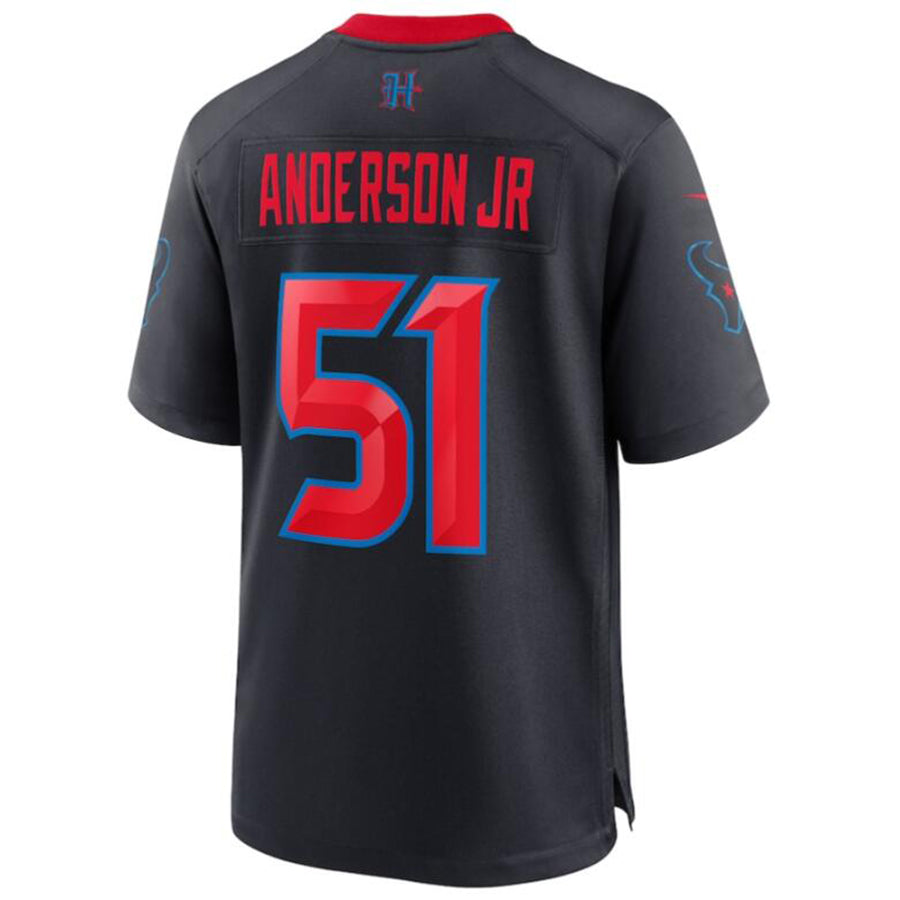 H.Texans #51 Will Anderson Jr. Player Navy Game Jersey Stitched Football Jerseys