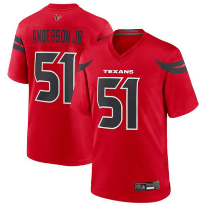 H.Texans #51 Will Anderson Jr. Player Red Game Jersey Stitched American Jerseys