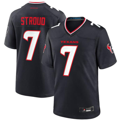 H.Texans #7 C.J. Stroud Player Navy Game Jersey Stitched American Football Jerseys