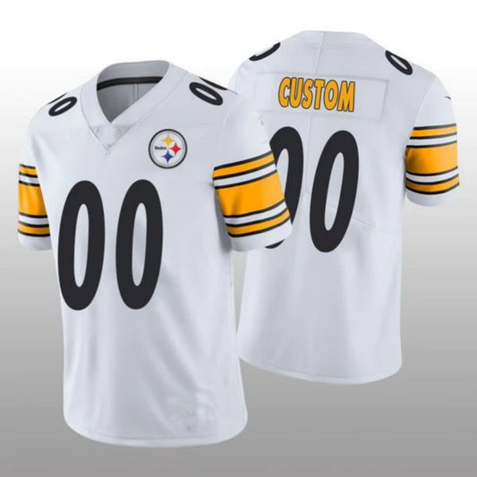 Custom P.Steelers White Vapor Limited Jersey -American Stitched Jerseys