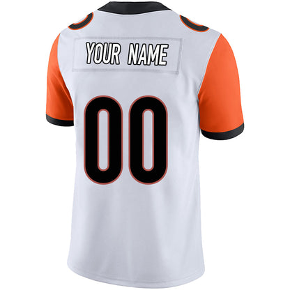 Custom C.Bengals White Stitched Game Football Jerseys