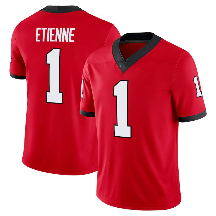 G.Bulldogs #1 Trevor Etienne Player Red Football Game Stitched American College Jerseys