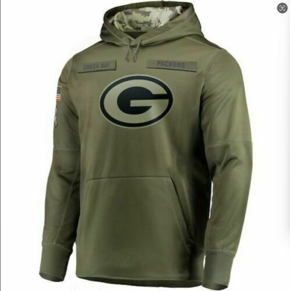 GB.Packers Salute To Service Club Pullover Hoodie Player Jersey Birthday and Christmas gifts Stitched American Football Jerseys