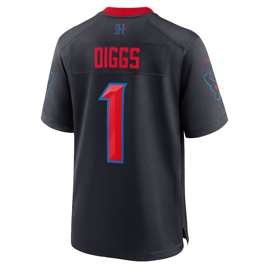 H.Texans #1 Stefon Diggs Player Navy Game American Football Jerseys