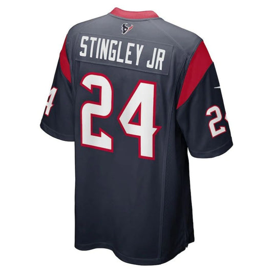 H.Texans #24 Derek Stingley Jr. Navy Game Player Jersey Stitched American Football Jerseys