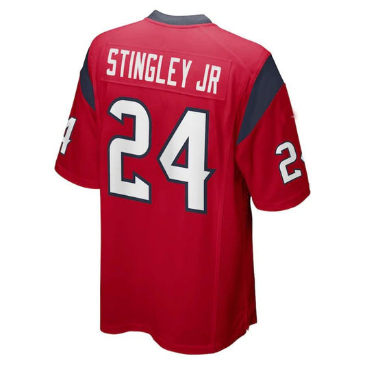 H.Texans #24 Derek Stingley Jr. Player Red Game Jersey Stitched American Football Jerseys