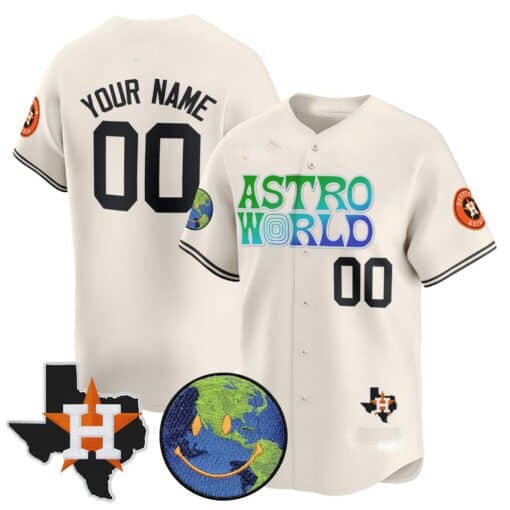 Custom H.Astros Cactus Jack Astro World Vapor Premier Limited – All Stitched Baseball Jersey