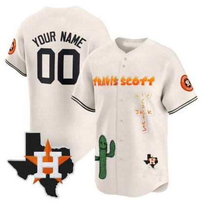 Custom H.Astros Cactus Jack Patch Vapor Premier Limited Jersey – All Stitched Baseball Jerseys