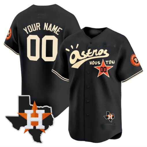 Custom H.Astros Cactus Jack Style Vapor Premier Limited Jersey –All Stitched Baseball Jerseys