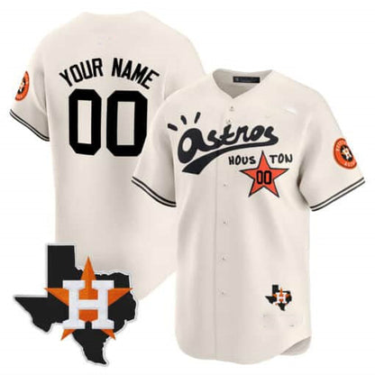 Custom H.Astros Cactus Jack Style Vapor Premier Limited Jersey –All Stitched Baseball Jerseys