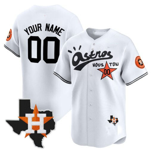 Custom H.Astros Cactus Jack Style Vapor Premier Limited Jersey –All Stitched Baseball Jerseys