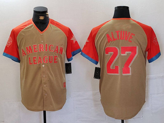 H.Astros #27 Jose Altuve Player Cream All Star Limited Stitched Baseball Jerseys