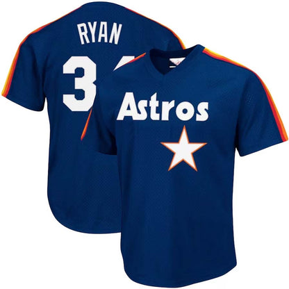 H.Astros #3 Nolan Ryan Player Mesh Batting Practice Jersey - Navy Baseball Stitched Jerseys