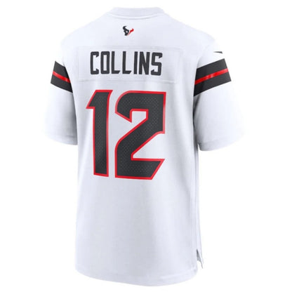 H.Texans #12 Nico Collins Player White Game Jersey - American Stitched Football Jerseys