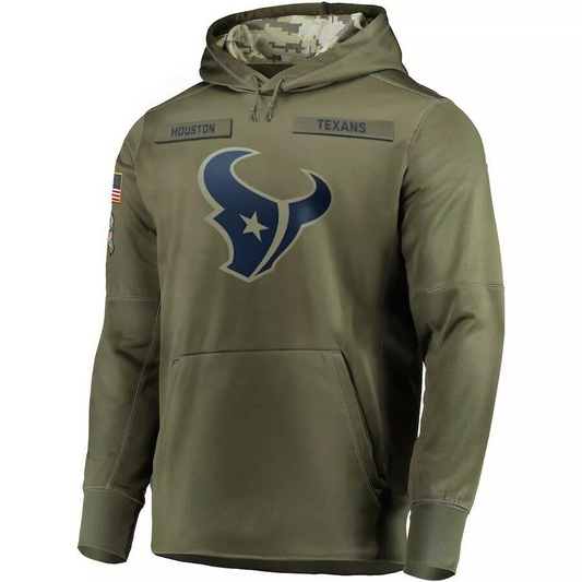 H.Texans Salute To Service Club Pullover Hoodie Player Jerseys Stitched American Football Jerseys