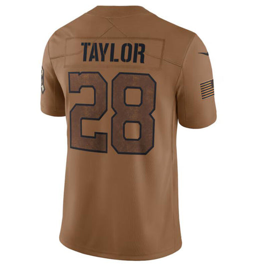 IN.Colts #28 Jonathan Taylor Player Brown Salute To Service Limited Football Jerseys