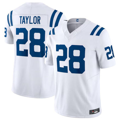 #28 Jonathan Taylor Player IN.Colts Vapor F.U.S.E. Limited Football Jerseys -White