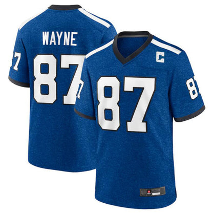 #87 Reggie Wayne IN.Colts Royal Player Game Stitched Football Jerseys