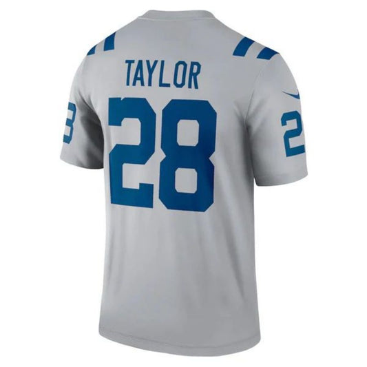 #28 Jonathan Taylor  Player IN.Colts Gray Inverted Legend Football Jerseys