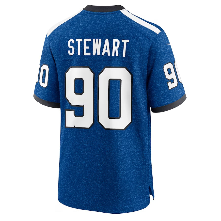 IN.Colts #90 Grover Stewart Player Royal Game Stitched American Football Jerseys