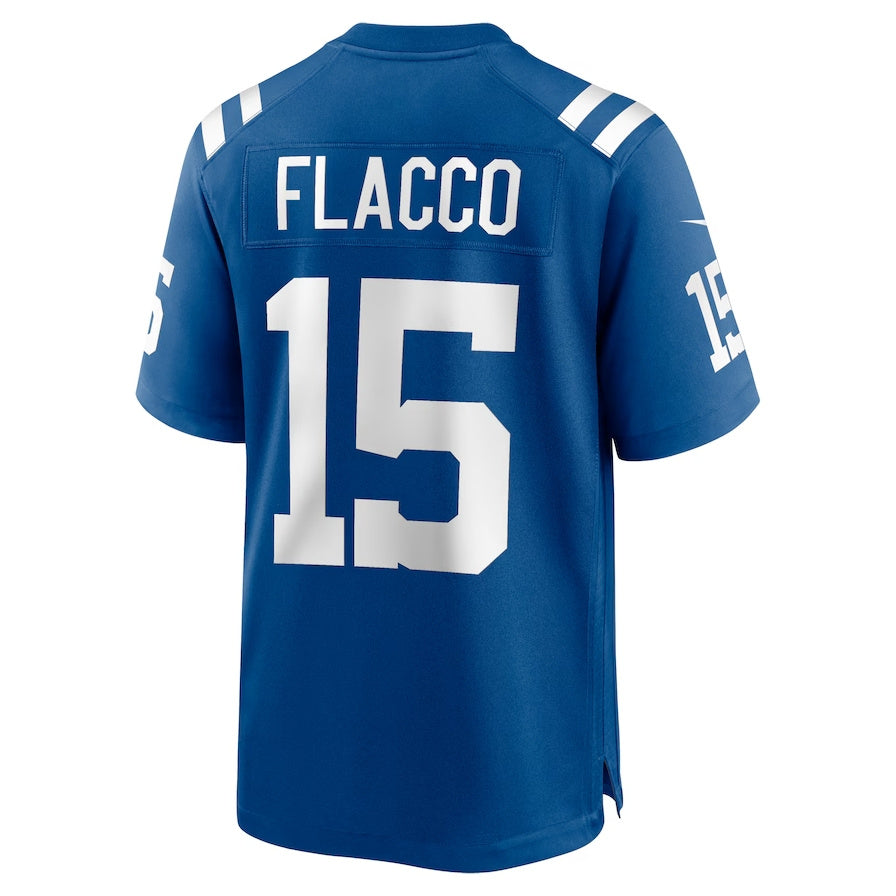 IN.Colts #15 Joe Flacco Player Game Jersey - Royal Stitched American Football Jerseys