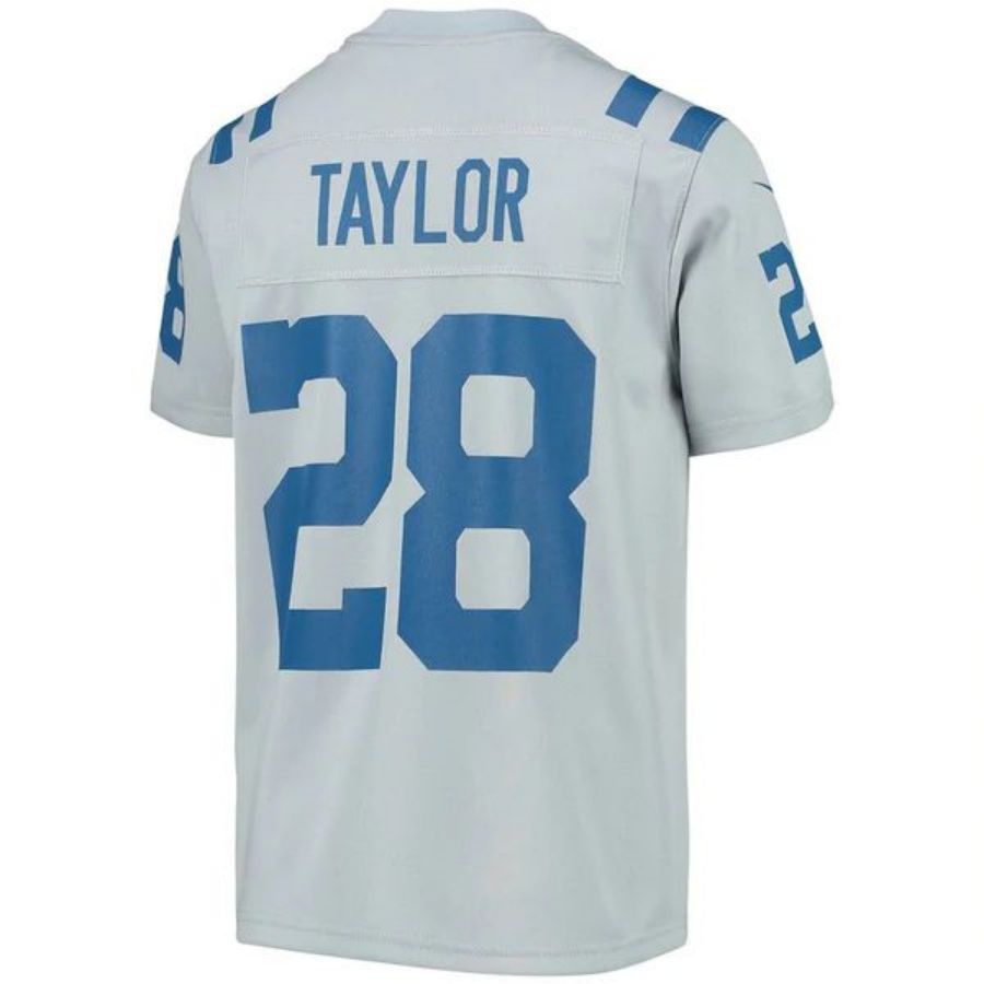 IN.Colts #28 Jonathan Taylor Gray Player Inverted Team Game Stitched Football Jerseys