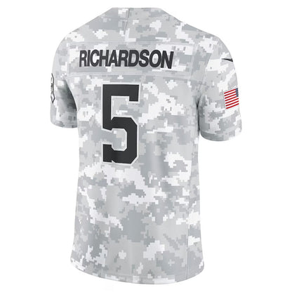 IN.Colts #5 Anthony Richardson Player Arctic Camo Salute to Service Limited Stitched American Football Jerseys