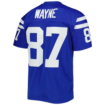 IN.Colts #87 Reggie Wayne Mitchell & Ness Legacy Replica Player Jersey - Royal Stitched American Football Jerseys