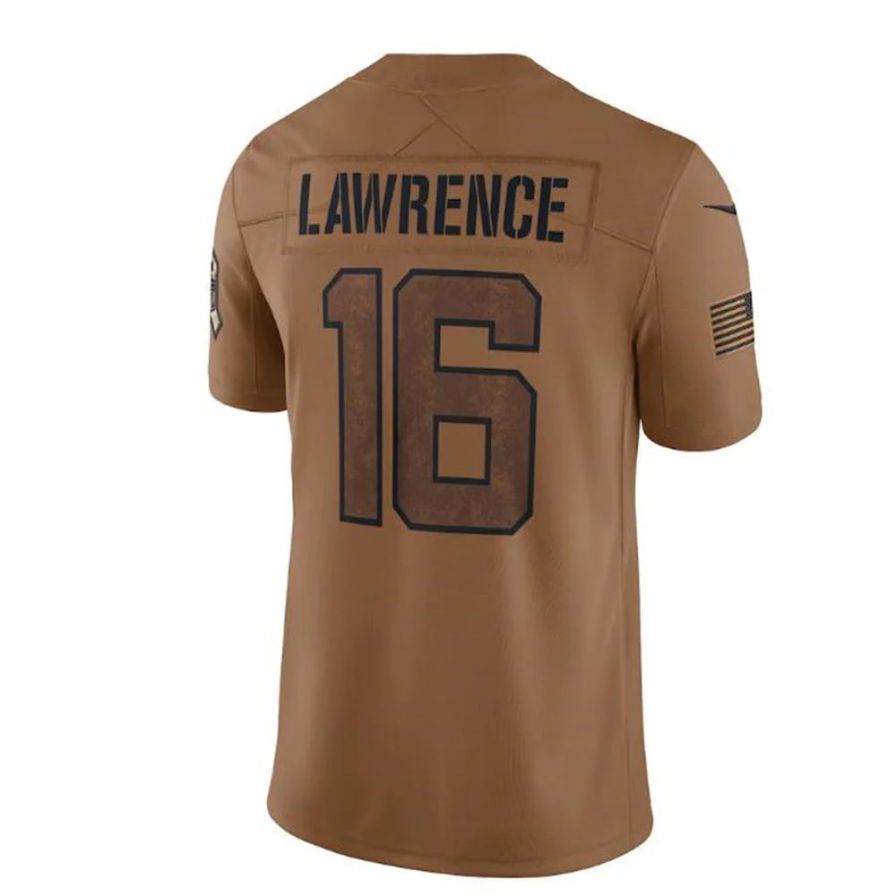 J.Jaguars #16 Trevor Lawrence Player Brown Salute To Service Limited Football Jerseys