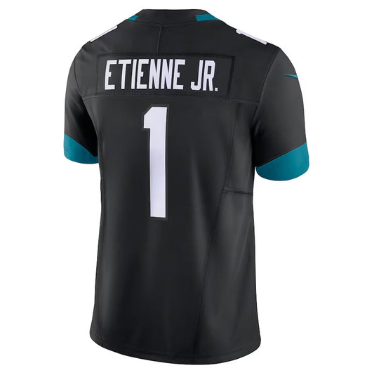 J.Jaguars #1 Travis Etienne Player Black Vapor F.U.S.E. Limited Stitched American Football Jerseys