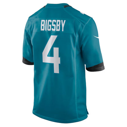 J.Jaguars #4 Tank Bigsby Player Teal Game Stitched American Football Jerseys