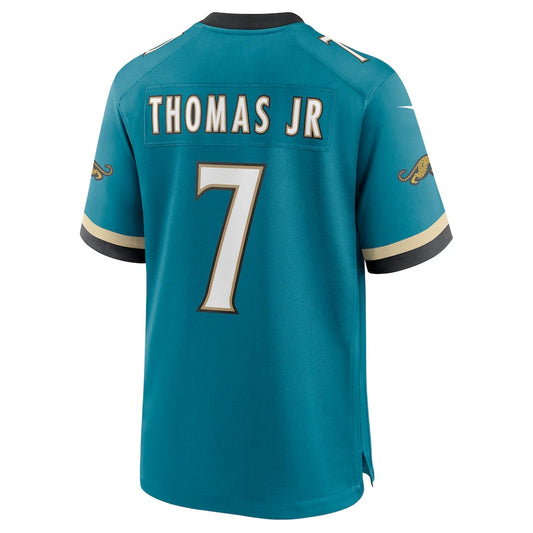 J.Jaguars #7 Brian Thomas Jr. Teal Prowler Throwback Player Game Stitched American Football Jerseys