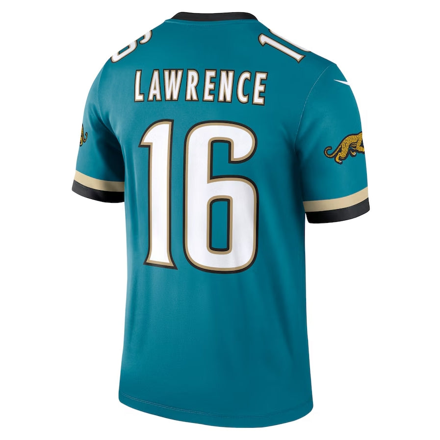 J.Jaguars #16 Trevor Lawrence Player Prowler Throwback Legend Jersey - Teal Football Jerseys