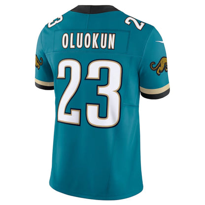 J.Jaguars #23 Foye Oluokun Prowler Throwback Vapor F.U.S.E. Limited Jersey - Teal Player Football Jerseys