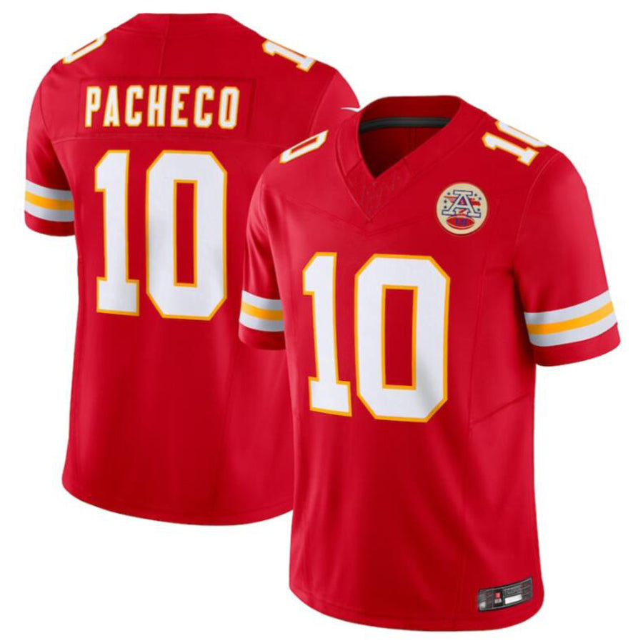 #10 Isiah Pacheco Player KC.Chiefs Vapor F.U.S.E. Limited Football Jerseys - Red