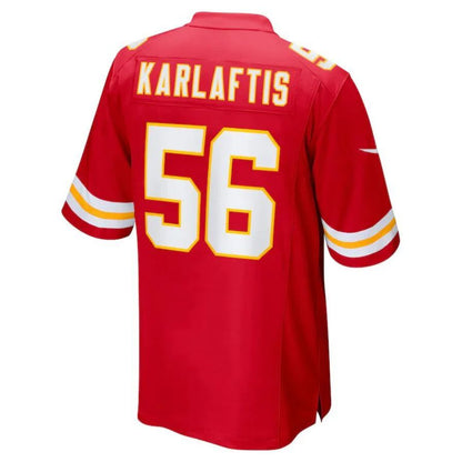 #56 George Karlaftis Player KC.Chiefs Red Game Football Jerseys