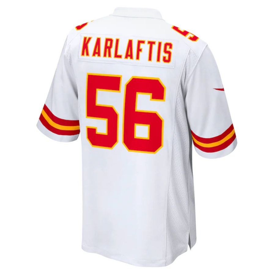 #56 George Karlaftis Player KC.Chiefs White Game Football Jerseys